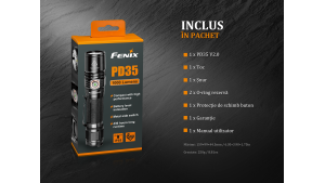 Fenix PD35 V2.0 - Lanternă Tactică - 1000 Lumeni - 250 Metri